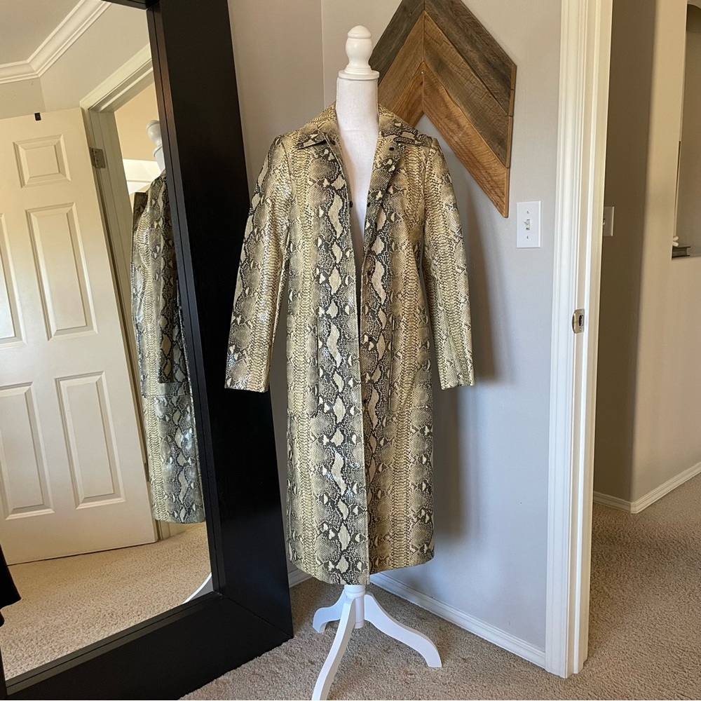 Topshop Snakeprint Coat